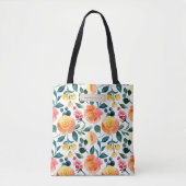 Rustikale Orangefarbene Blume Personalisiert Tasche (Vorderseite)
