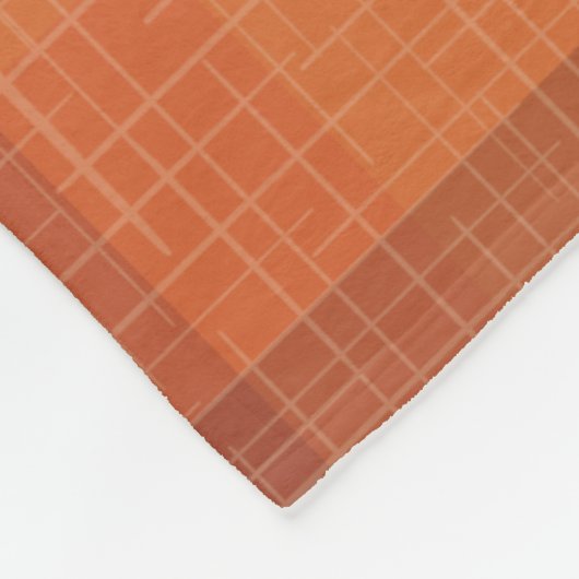 Rustikale Orangefarbene Herbstfälle Karierte Tarta Fleecedecke (Ecke)