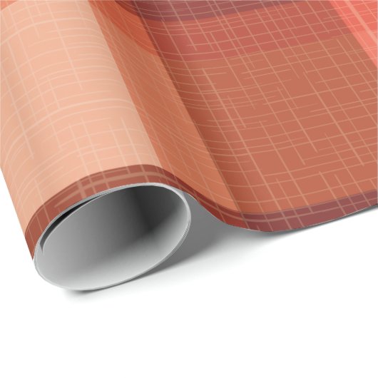 Rustikale Orangefarbene Herbstfälle Karierte Tarta Geschenkpapier (Rolleneckpunkt)