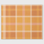 Rustikale Orangefarbene Herbstfälle Karierte Tarta Geschenkpapier (Flach)