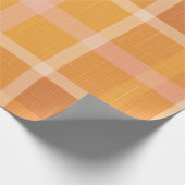 Rustikale Orangefarbene Herbstfälle Karierte Tarta Geschenkpapier (Ecke)