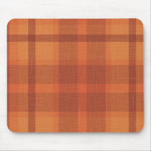 Rustikale Orangefarbene Herbstfälle Karierte Tarta Mousepad