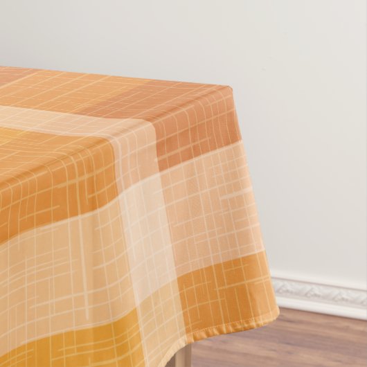 Rustikale Orangefarbene Herbstfälle Karierte Tarta Tischdecke (Beispiel)