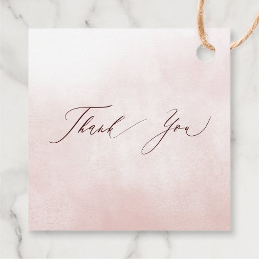 Rustikale Orangefarbene Hochzeit im Herbst Geschenkanhänger (Rückseite)