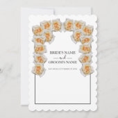 Rustikale Orangefarbene Rose Hochzeiten Einladunge Einladung (Rückseite)