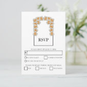 Rustikale Orangefarbene Rose Hochzeiten von RSVP-K RSVP Karte (Stehend Vorderseite)