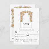 Rustikale Orangefarbene Rose Hochzeiten von RSVP-K RSVP Karte (Vorne/Hinten)