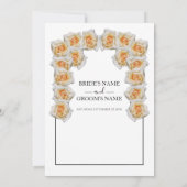 Rustikale Orangefarbene Rose sprengen das Datum Save The Date (Rückseite)