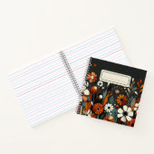 Rustikale Orangefarbene Wildblume mit goldenen Akz Notizblock (Innenseite)