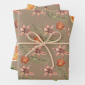 Rustikale Orangen Scheiben Anise Star Zimt Sticks Geschenkpapier Set (Beispiel)