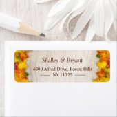 Rustikale Orangenapel-Blätter im Herbst (Insitu)