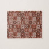Rustikale Orangenbraun Blume Puzzle (Horizontal)
