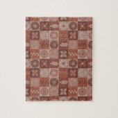 Rustikale Orangenbraun Blume Puzzle (Vertikal)
