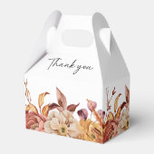 Rustikale Orangenbraun Herbstblütenblütenblütenblü Geschenkschachtel (Rückseite)