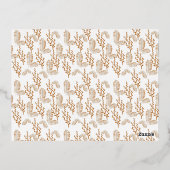 rustikale Orangenhochzeit Folie Einladungspostkarte (Rückseite)