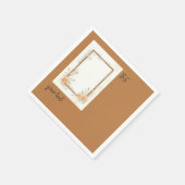 Rustikale Orangenpfirsiche Serviette (Ecke)