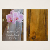 Rustikale Orchideen Elegance Land Wedding Gefallen (Vorne & Hinten)