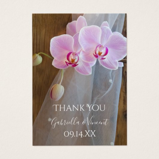 Rustikale Orchideen Elegance Land Wedding Gefallen (Vorderseite)