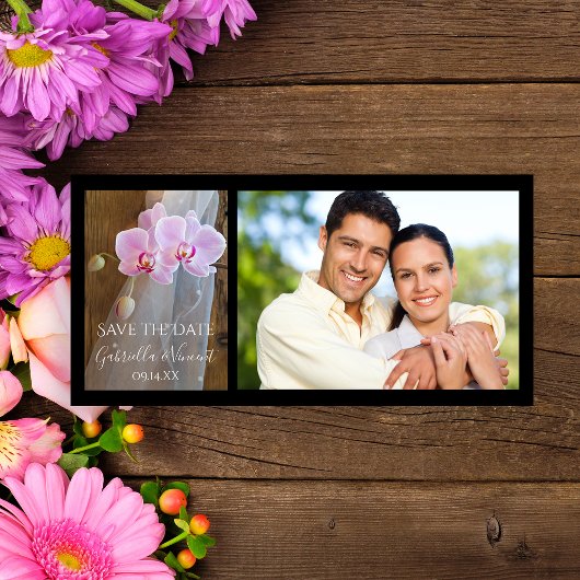 Rustikale Orchideenelgance Hochzeit retten Datum Save The Date