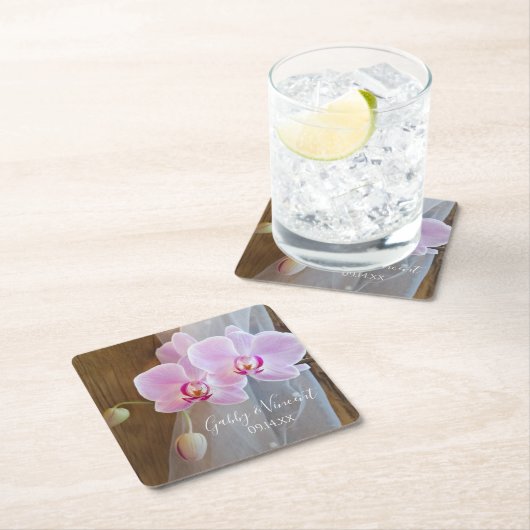 Rustikale Orchideenelite Rechteckiger Pappuntersetzer (Vor Ort)