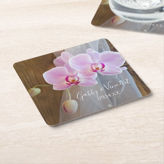 Rustikale Orchideenelite Rechteckiger Pappuntersetzer (angewinkelt)