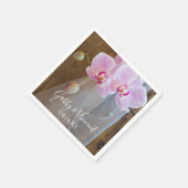 Rustikale Orchideenelite Serviette (Ecke)