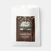 Rustikale Ostereier Babydusche Geschenktütchen (Vorderseite)