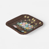 Rustikale Ostereier Babydusche Pappteller (Gewinkelt)