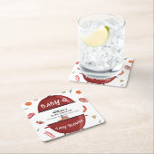 Rustikale Outdoor GRILLEN Kinderdusche Rechteckiger Pappuntersetzer (Vor Ort)