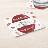 Rustikale Outdoor GRILLEN Kinderdusche Rechteckiger Pappuntersetzer (angewinkelt)