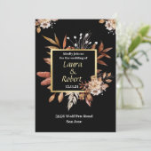 Rustikale Outdoor-Herbst-Blume einladen Einladung (Stehend Vorderseite)