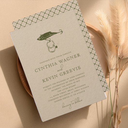 Rustikale Outdoorfischerei Lure Hook Rings Green Einladung