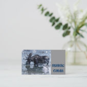 Rustikale Outdoorsmanwildnistier-Stierelche Visitenkarte (Stehend Vorderseite)