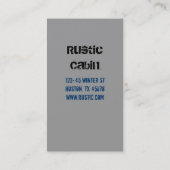 Rustikale Outdoorsmanwildnistier-Stierelche Visitenkarte (Rückseite)