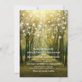 Rustikale Outdoorwoodland-Hochzeit Einladung (Vorderseite)