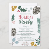 Rustikale Oversitic Branch Company Holiday Party Einladung (Vorne/Hinten)