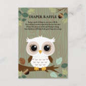 Rustikale Owl Woodland Forest Baby Dusche Begleitkarte (Vorderseite)