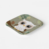 Rustikale Owl Woodland Forest Baby Dusche Pappteller (Gewinkelt)