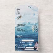 Rustikale Ozeanhochzeit - Vollständige UAWG All In One Einladung (Innen Boden)