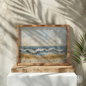 Rustikale Ozeanwellen Malerei Strand Seascape Poster