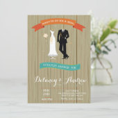 Rustikale Paare Einladung zur Dusche (Stehend Vorderseite)