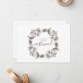 Rustikale Paare Hochzeit Mitteilungskarte (Vorderseite/Rückseite Beispiel)