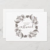 Rustikale Paare Hochzeit Mitteilungskarte (Vorne/Hinten)