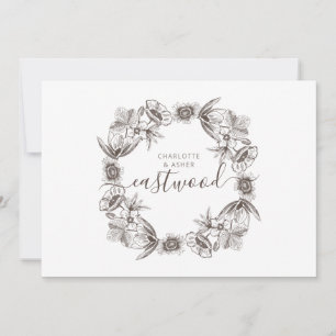 Rustikale Paare Hochzeit Mitteilungskarte