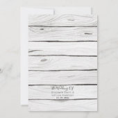Rustikale Paine Trees Wedding Einladung (Rückseite)