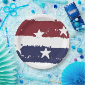 Rustikale Paint US Flagge Paper Teller (Party)