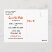 Rustikale, painterly Sonnenblume Save the Date Postkarte (Rückseite)