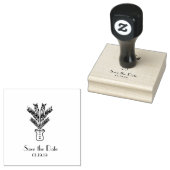 Rustikale Palme Tree Pot Wedding Initial Gummistempel (Stempel)