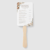 Rustikale Pampas-Blumen-Hochzeitsprogramme Fächer (Rückseite)