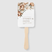 Rustikale Pampas-Blumen-Hochzeitsprogramme Fächer (Vorderseite)